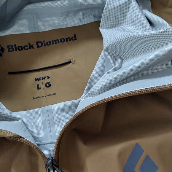 Black Diamond Fineline Stretch Shell Jacket, Men's Large, Flax - Picture 2 of 3